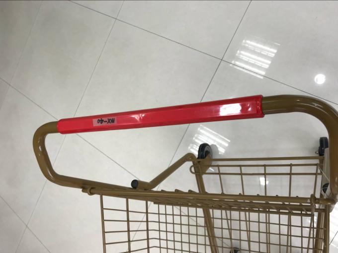 40L Folding Grocery Shopping Trolley , Singel Basket Supermarket Shopping Carts