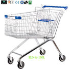 150L Grocery Store Shopping Carts With Baby Seat / Supermarket Shopping Trolley
