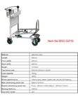 Mini Three Wheels Metal Supermarket / Airport Luggage Trolley With Brake 300KGS