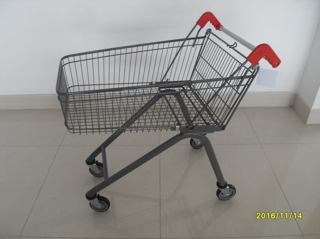 UK Handle 100L Supermarket Personal Shopping Carts With Color Powder