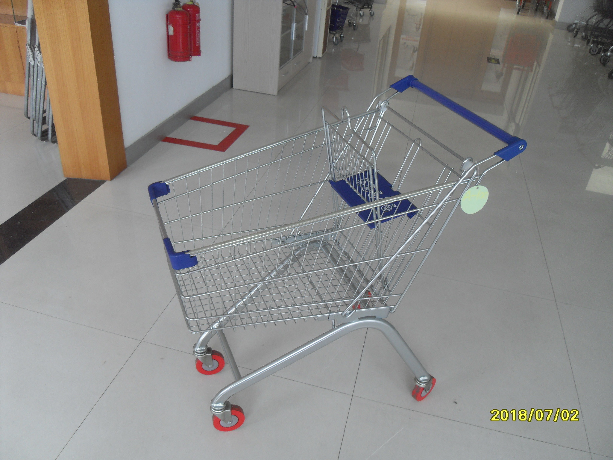 Portable Supermarket Shopping Carts Anti Theft Structure For Small Market