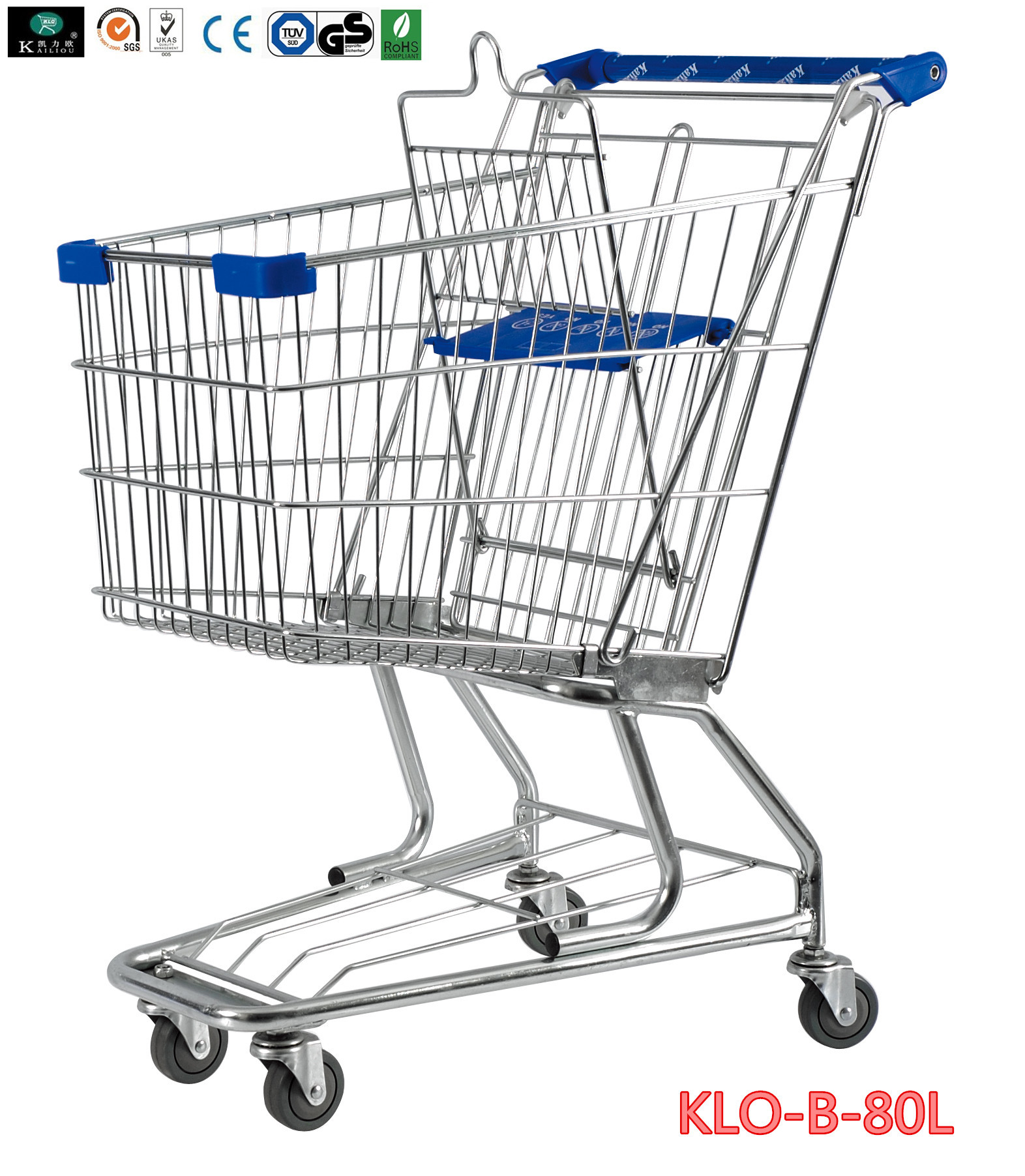 American Style Elderly / Disabled Shopping Trolley , Metal Supermarket