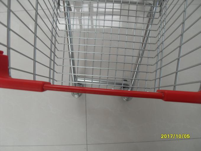 Anti Theft Small Supermarket Shopping Carts 60L With Safe Baby Seat