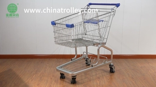 Detailhandel Kruidenierskarren Metaalkleur Poedercoating Duits type Stalen winkelwagen