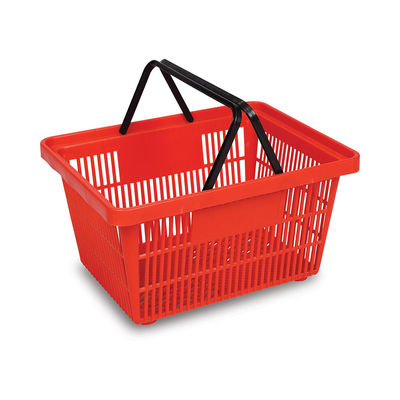 comprar Cesta plástica azul roja del ultramarinos de la cesta plástica del supermercado del CE que hace compras 25L online manufacture