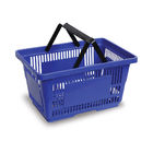 CE 25L Shopping Plastic Supermarket Basket Red Blue Plastic Grocery Basket