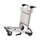 Aluminum Alloy Functional Airport Luggage Trolley Cart 3 Wheels With Brake