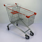 150L TPU Wheels European Style Steel Shopping Cart For Grocery Store