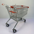 150L TPU Wheels European Style Steel Shopping Cart For Grocery Store