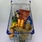 180L TPR Castors Grocery Shopping Trolley Asian Style Supermarket Metal Shopping Trolley