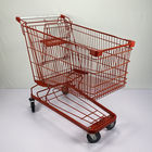 240L Supermarket Grocery Shopping Trolley Zinc Plated Steel Shopping Cart