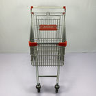 CE 125L Supermarket Shopping Trolley With Metal Wire Spacer 4" PU Wheels