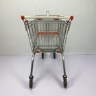CE 125L Supermarket Shopping Trolley With Metal Wire Spacer 4" PU Wheels