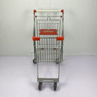 Regular Russian Style Supermarket Grocery Shopping Cart 125L With PU Wheels