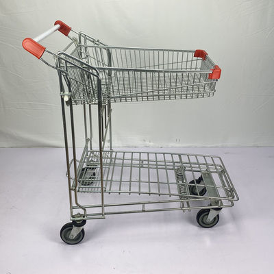 kopen Het vouwbare Karretje van de het staalq195 Dubbele Laag van de Pakhuissupermarkt online manufacture