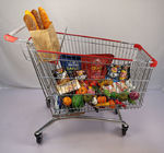 Q195 Steel 240L Store Shopping Cart Supermarket Shopping Trolley SGS Certificate
