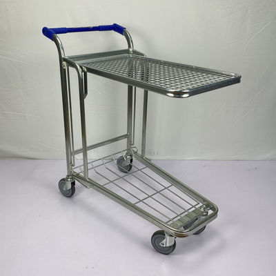 ซื้อ รถเข็นคลังสินค้าพื้นเรียบแบบ Double Decker โลโก้ความจุ 200Kgs ปรับแต่งได้ online manufacture