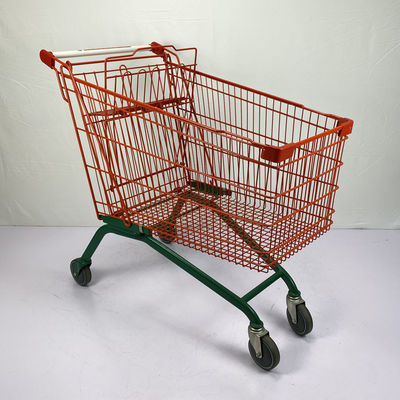 comprar 210L personalizou a cor vermelha e verde europeia do tipo do trole da compra do supermercado do metal online manufacture