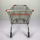 Super Large 275L Metal Shopping Cart Trolley With Foldable Double Child Seats