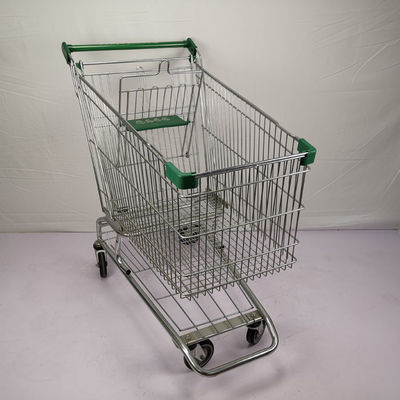 satın al PU Tekerlekler Bakkal Alışveriş Arabası 210L İçecek Şasili Metal Alışveriş Sepeti online manufacture