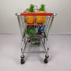 60L American Style Steel Shopping Cart Q195 Steel Chain Retail Shopping Trolley
