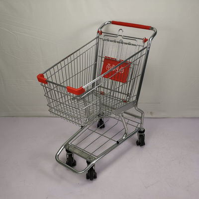 주문 작은 60L 금속 쇼핑 손수레 식료품은 PU 바퀴와 장바구니를 저장합니다 online manufacture