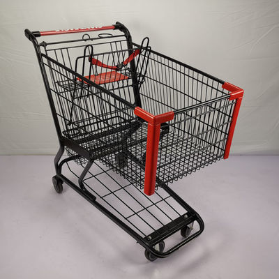 comprar O trole de aço Electrophoretic da compra do metal personalizou o trole da compra do fio do revestimento do pó preto online manufacture