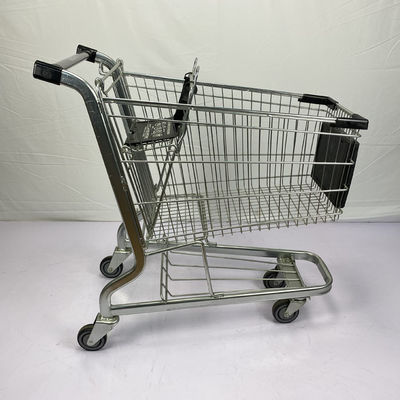 satın al Özelleştirilebilir Logo Çelik Alışveriş Sepeti 125L Süpermarket Alışveriş Arabası Sepeti online manufacture