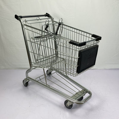 comprar Capacidade de carga americana do trole 110Kgs das compras na mercearia do metal do estilo com Logo Advertising Version online manufacture