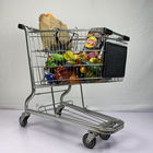 American Style Metal Grocery Shopping Trolley 110Kgs Loading Capacity With Logo Advertising Version
