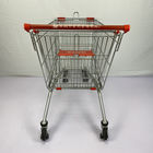 Zinc 180L Supermarket Shopping Trolley Cart For Multiple People