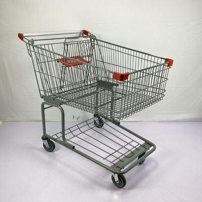 comprare grande carrello di acquisto del nastro metallico del canestro 175L con le ruote inferiori della struttura TPR TPU online manufacture