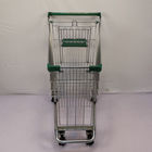 100L American Style Steel Shopping Cart Chain Store Shopping Cart With Elevator Wheels