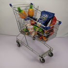 Regular 125L Supermarket Shopping Trolley Zinc 4 Wheel Shopping Trolley CE
