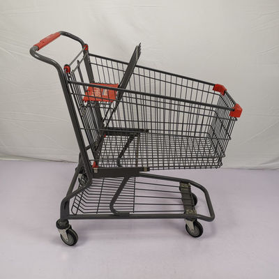 kupować Wózek na zakupy ze stali 125 l w stylu amerykańskim z 4-calowymi kołami PU Duży metalowy wózek online manufacture