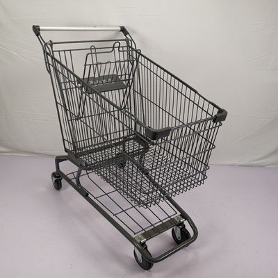 주문 150L 아메리칸 스타일 슈퍼마켓 쇼핑 손수레 PU 휠 식료품 트롤리 카트 online manufacture