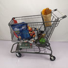 150L American Style Supermarket Shopping Trolley PU Wheel Grocery Trolly Cart