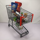 American Style 125L Warehouse Grocery Shopping Trolley With Collision Angle Tente TPR Wheels