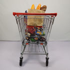 210L Big Basket Supermarket Trolley Cart Customizable With 5" TPU / TPR Caster