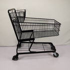 Customized 100L Large Basket Supermarket Shopping Trolley With Handle Small Basket