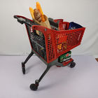 Supermarket Plastic Basket Trolley Lightweight With Plastic Partition OEM ODM