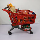 Supermarket Plastic Basket Trolley Lightweight With Plastic Partition OEM ODM