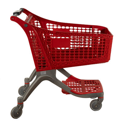 comprar Rojo todo el carro de la compra ligero plástico 220L del colmado del supermercado de la carretilla que hace compras online manufacture