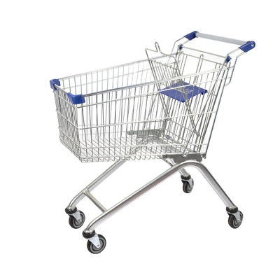 kopen De Supermarkt van het zinkstaal het Winkelen de Kruidenierswinkelboodschappenwagentje van de Karretje Europees Stijl online manufacture