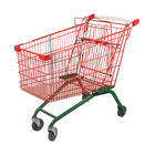 210L Large Capacity Customized Color Lightweight Commercial Shopping Cart With Folding Seat