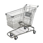 Light Gray 180L Large Capacity American Metal Shopping Cart Zinc And Powder Coating