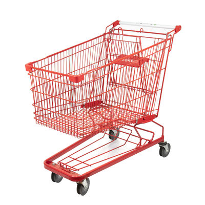 comprare Carrello rosso di compera d'acciaio del carrello 210L del mercato di metallo Q195 grande online manufacture
