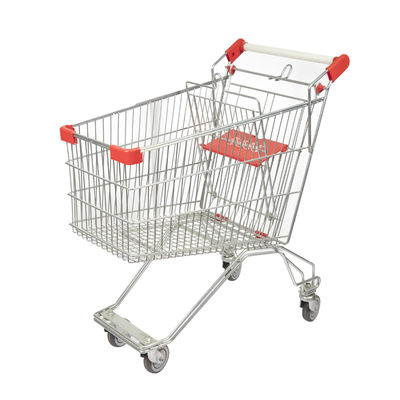kupować 125L Duża pojemność Supermarket w stylu rosyjskim Stalowy wózek ręczny Sklep spożywczy Wysokiej jakości koszyk hurtowy online manufacture