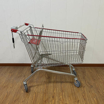 comprar Trolley de supermercado galvanizado do mercado europeu com fechadura de moedas online manufacture
