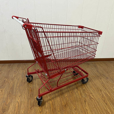 210L Asia And German Wire Supermarket Shopping Push Cart Grocery Shopping Trolley